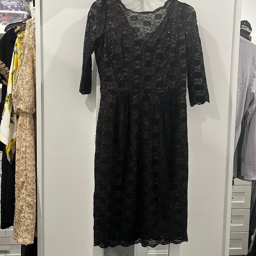 Black sequin cocktail dress